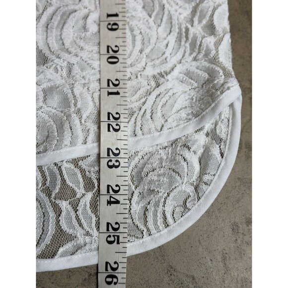 Zara Basics White Floral Lace Top Sz Small - Picture 7 of 8